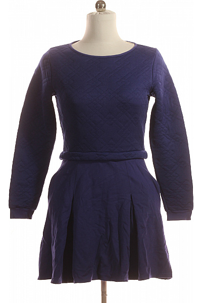  Mikinové Šaty Fialové Second hand Vel. 40