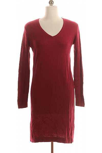 MANGO  Šaty Pletené Vínová Vel. S