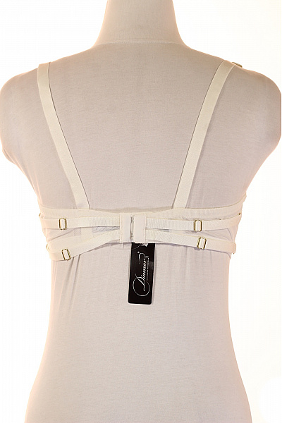 Diamor Dámská krajková podprsenka s ozdobnými pásky bílá Vel. 75D | Diamor | obrázek 3