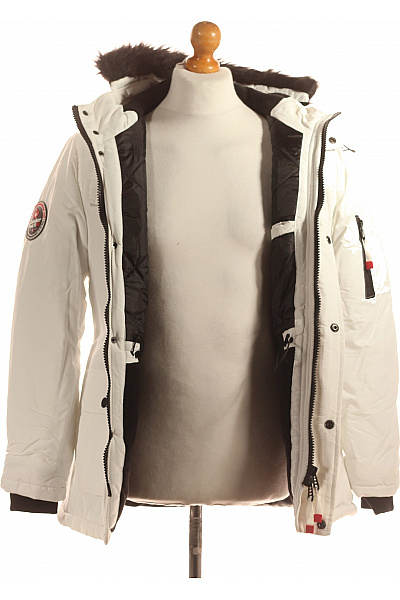 Pánská Bunda Bílá Second hand Vel. M