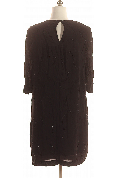 MANGO  Šaty s Ozdobami Černé Vel. M