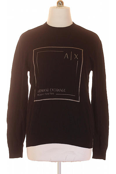 ARMANI Pánský Svetr Černý Vel. L