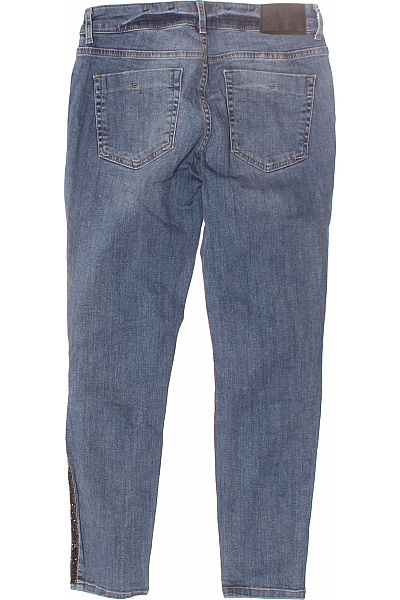 ZARA Roztrhané Dámské Džíny Modré Vel. 40