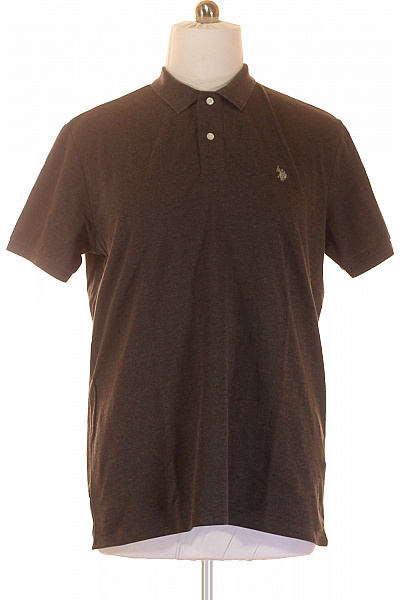 U.S.POLO ASSN. Pánské Tričko S Límečkem Šedé Vel. XXL