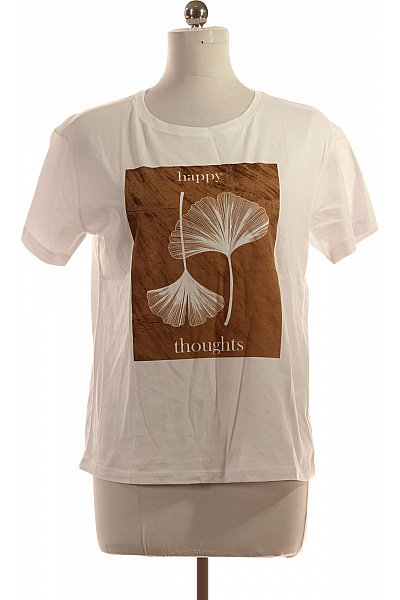 Cartoon Dámské Tričko s Potiskem Bavlněné Bílé