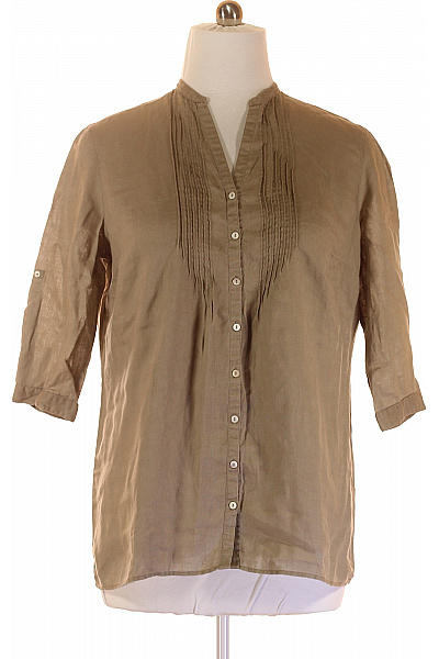 BRAX Letní Dámská Košile Lněná Béžová Vel. 44