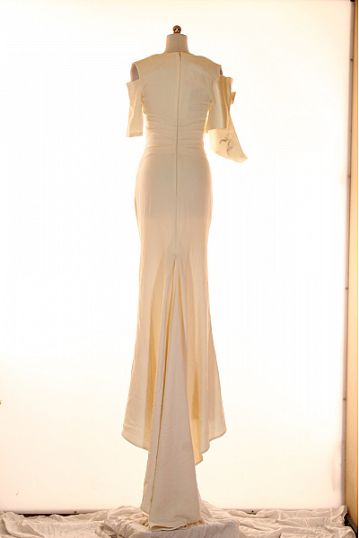 Šaty Hedvábné Béžové Vel. 34