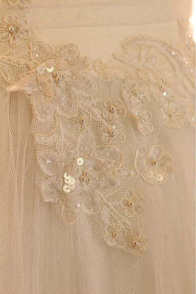 Šaty Hedvábné Béžové