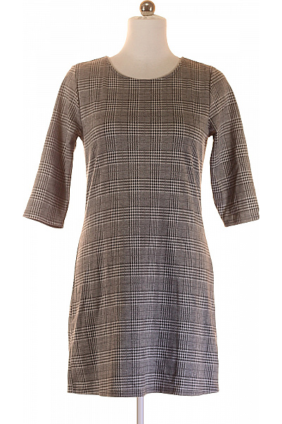 ONLY  Šaty Pletené Černobílé Second hand Vel. M