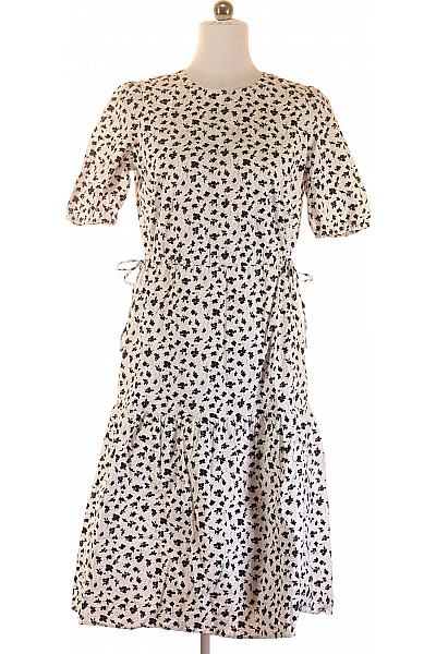  Šaty s Květinovým Potiskem Černobílé Esprit Vel. 38