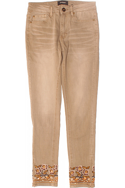 Dámské Džíny Zelené DESIGUAL Outlet Vel. 36