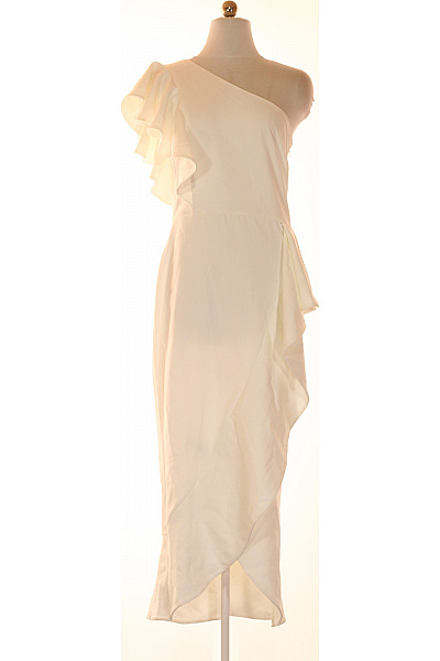 True Violette Dámské bílé šaty asymetrické společenské Vel. EU 40 | True Violette | obrázek 2