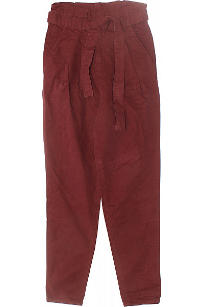Asos Dámské Kalhoty Vínová Vel. 32