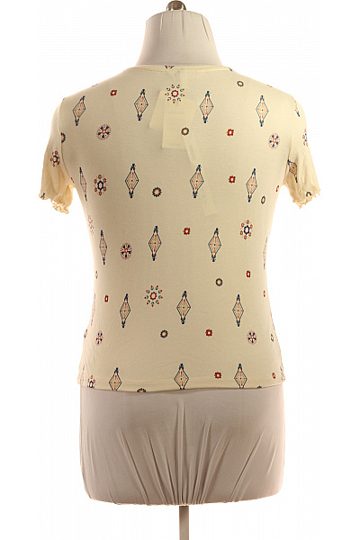 Dámské Tričko s Potiskem Béžové DESIGUAL Vel. L