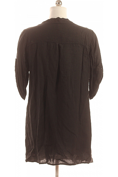 Halenka Lněná Černá Outlet Vel. 50/52