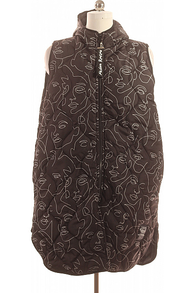 Dlouhá Dámská Vesta Černobílá