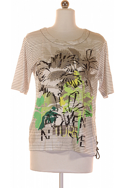 RABE Dámské Tričko S Potiskem Bílé Vel. 36