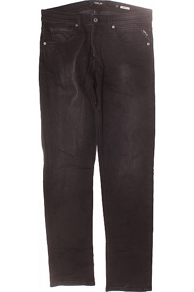 REPLAY Pánské Džíny Černé Second Hand Vel. 32/34