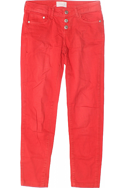 Dámské Kalhoty Rovné Červené