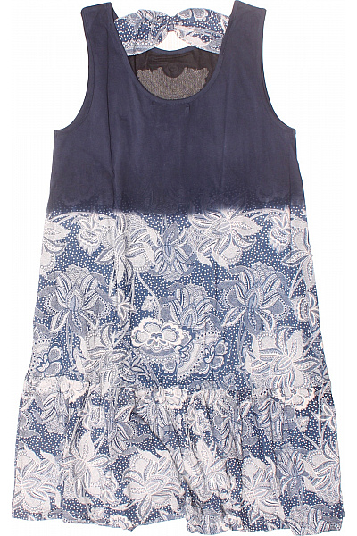 DESIGUAL Dívčí Šaty Bavlněná Modrá Outlet