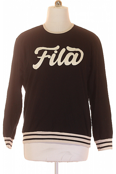 FILA Pánská Mikina Bez Zapínání Černobílá Vel. XL