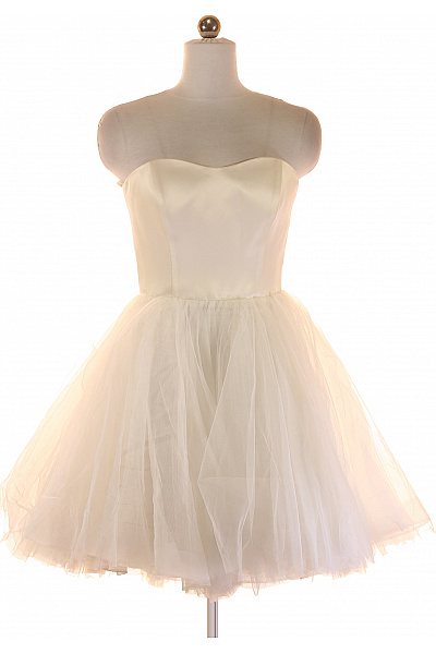 Svatební šaty  Šaty Hedvábné Bílé Second Hand Vel. 40