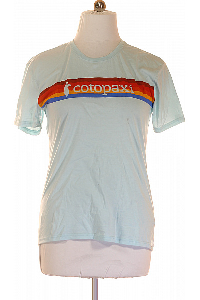 Dámské Tričko S Potiskem Modré Second Hand Vel. XL