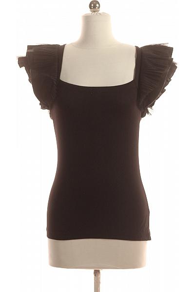 Jednoduché Dámské Tričko Černé BCBGMAXAZRIA Vel. XXS