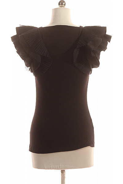 Jednoduché Dámské Tričko Černé BCBGMAXAZRIA Vel. XXS