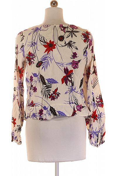 Vzorovaná  Halenka Bílá MANGO Vel. S