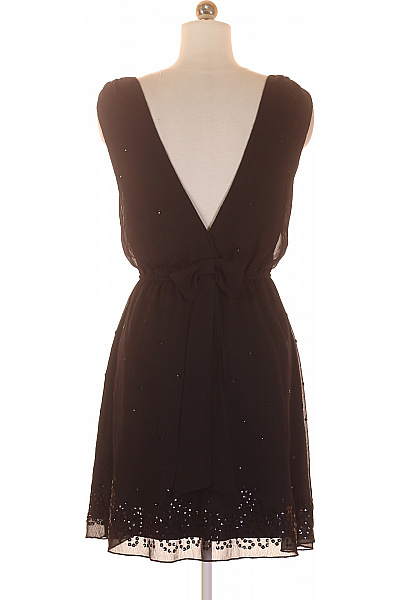  Šaty s Ozdobami Černé Vel. XS