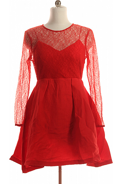  Šaty s Krajkou Červené Vel. 40