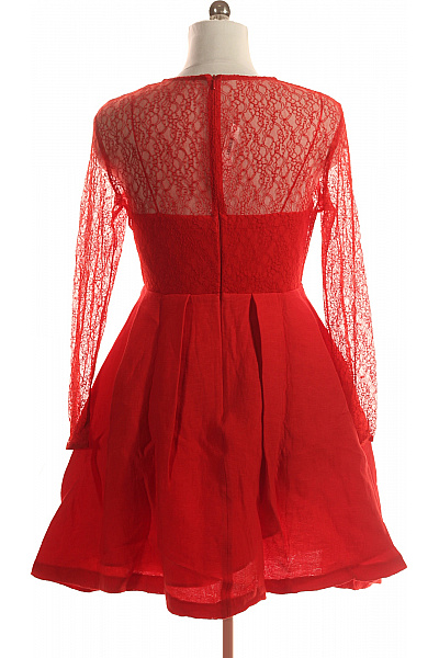  Šaty s Krajkou Červené Vel. 40