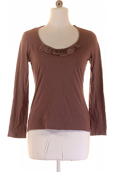 BODEN Jednoduché Dámské Tričko Hnědé