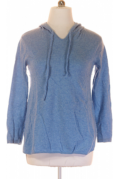 Zwillingsherz Dámský Svetr Kašmírový Modrý Second Hand Vel. L