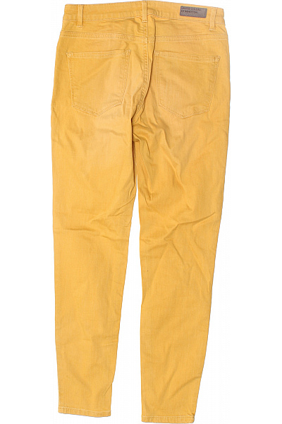 Dámské Kalhoty Žluté BENETTON Second hand Vel. 28