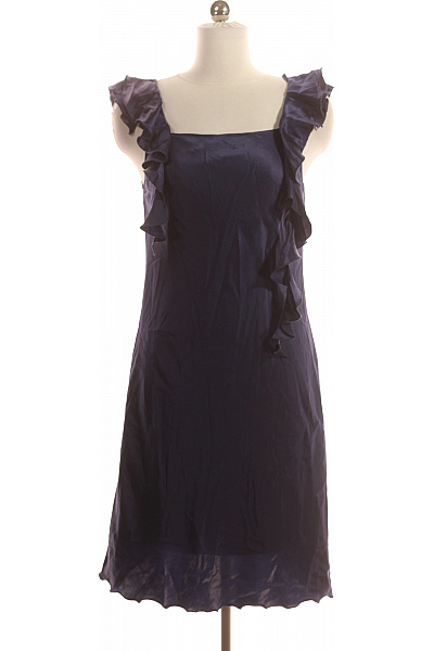 PATRIZIA  PEPE Šaty s Ramínky Hedvábné Modré Second hand Vel. 42 | PATRIZIA  PEPE | obrázek 2