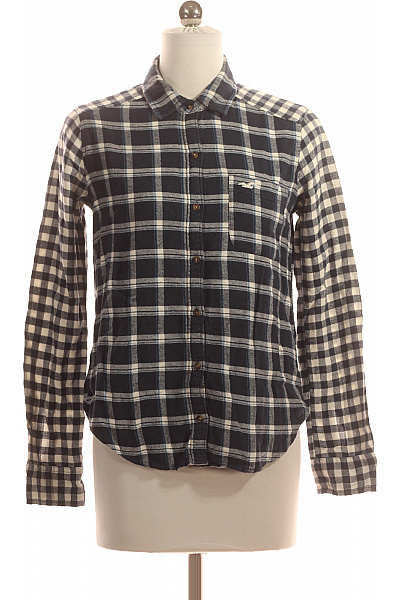 Kostkovaná Dámská Košile Modrá Hollister Vel. XS