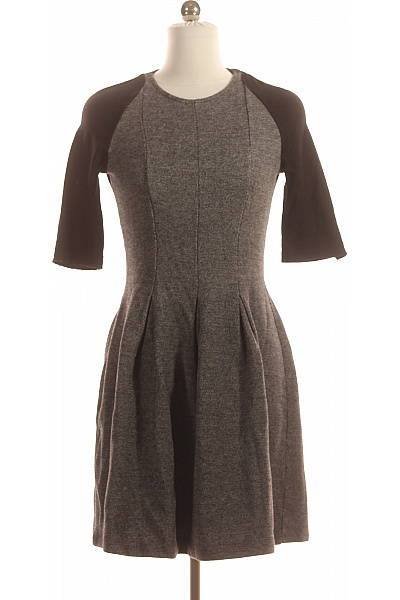  Šaty Pletené Šedé MANGO Vel. S