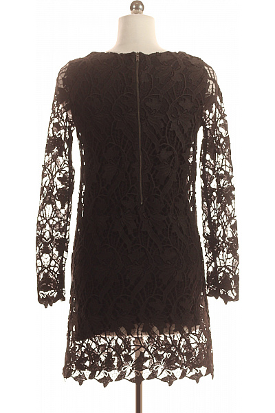  Šaty s Krajkou Černé MANGO Vel. XS