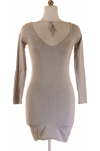  Šaty Pletené Stříbrné
