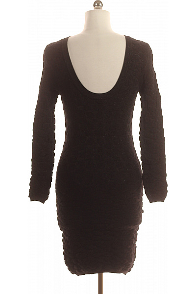  Šaty Pletené Černé MANGO Vel. XS