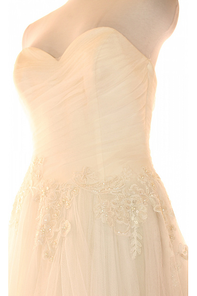 Svatební šaty  Šaty Hedvábné Béžové Vel. 44