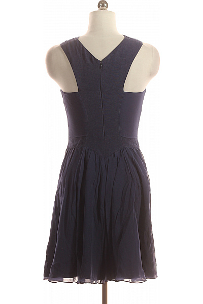 Reiss Společenské  Šaty Hedvábné Modré Vel. 34 | Reiss | obrázek 3