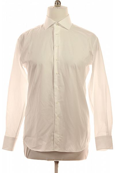 ARTIGIANO Pánská Bílá Elegantní Business Košile S Dlouhým Rukávem Regular Fit Velikost 42