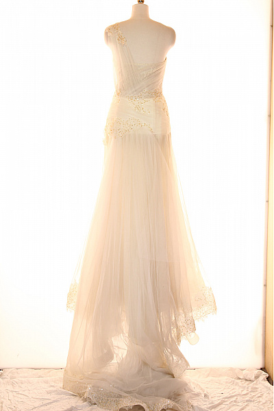 Svatební šaty  Šaty Béžové Outlet Vel. 40