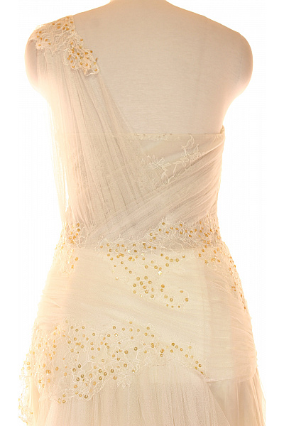 Svatební šaty  Šaty Béžové Outlet Vel. 40