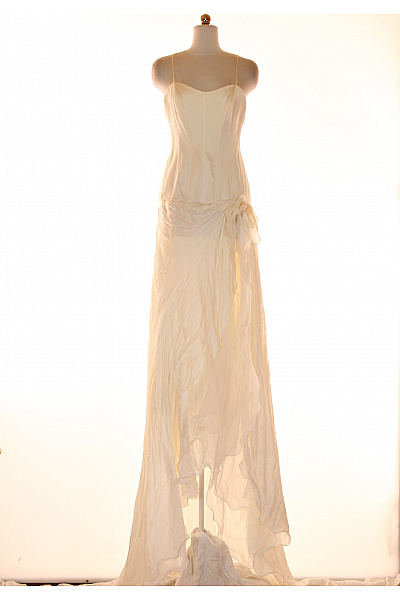 Svatební šaty  Šaty Hedvábné Bílé Vel. 40