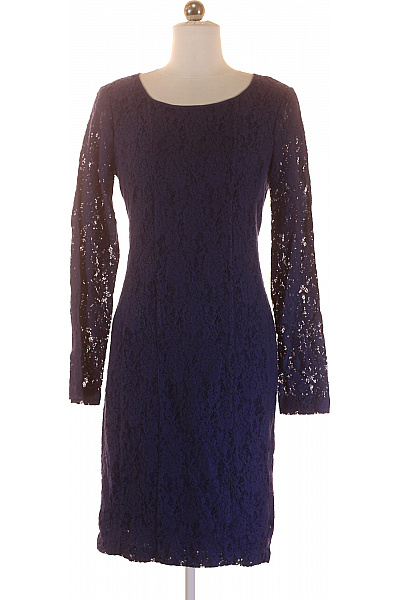 InWear  Šaty S Krajkou Modré Second Hand Vel. 38