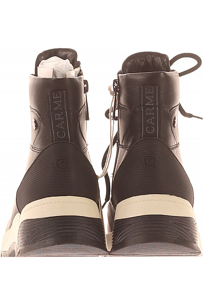 CARMELA Dámské Kotníkové Boty Kožené Černé